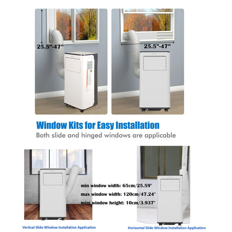POPLARBOX 10000 BTU Wi-Fi Connected Portable Air Conditioner for 350 Square Feet with Remote Included