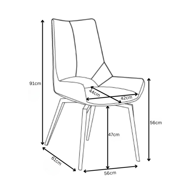 Chosposi Upholstered Swivel Dining Chair, Taupe