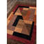 New Wave Wool Abstract Area Rug in Brown-364965823