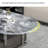 Elliptical supercrystalline stone coffee table