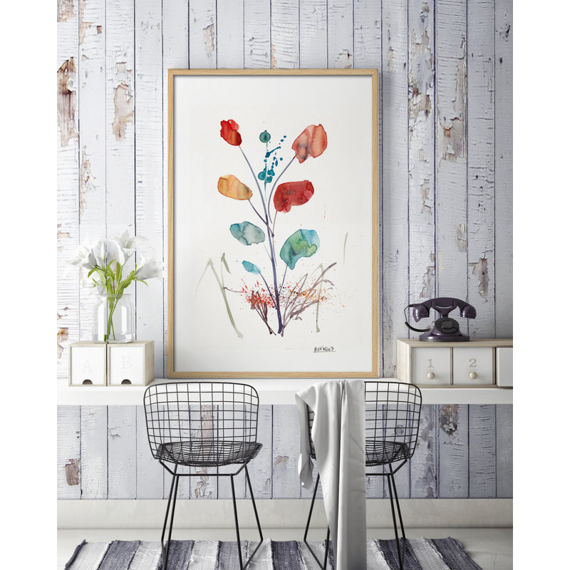 Colour Leaves by Bruno Vázquez - Single Picture Frame Painting, 90cm H x 60cm W x 3cm D