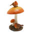  Resin Robin & Mushroom Figurine