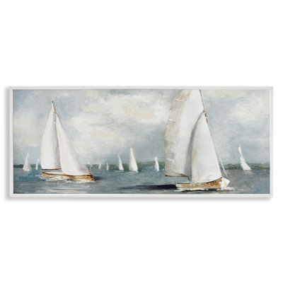 Giclée encadrée par une flotte de voiliers Windy, conception de Sally Swatland
