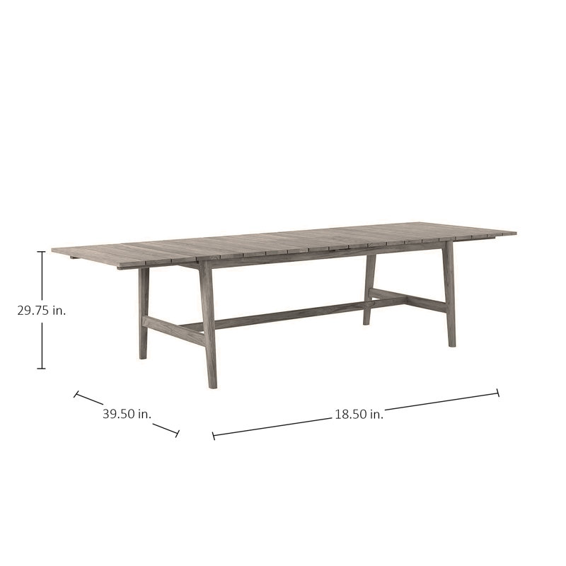 Coast Outdoor Dining Table, Oyster Teak