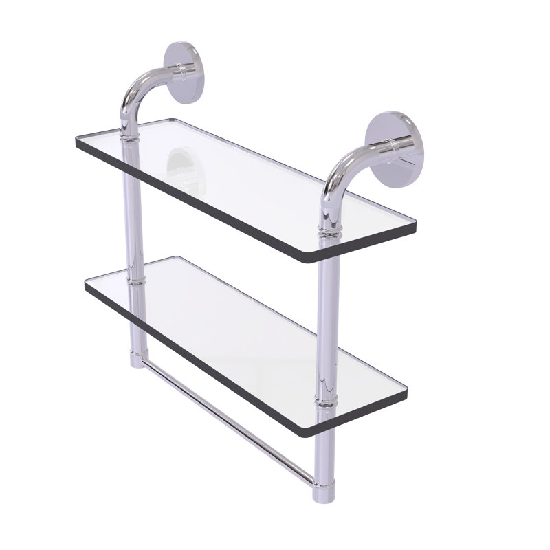 Tioga 2 Piece with Towel Bar, Polished Chrome, 14"H x 16"W x 5"D