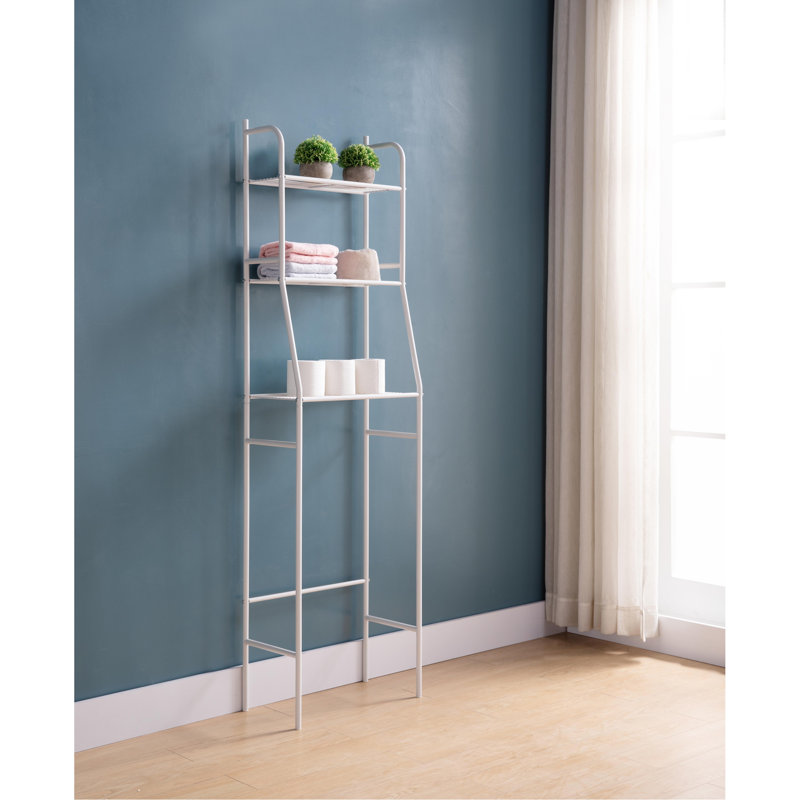 Étagère de rangement à trois niveaux au-dessus de la toilette