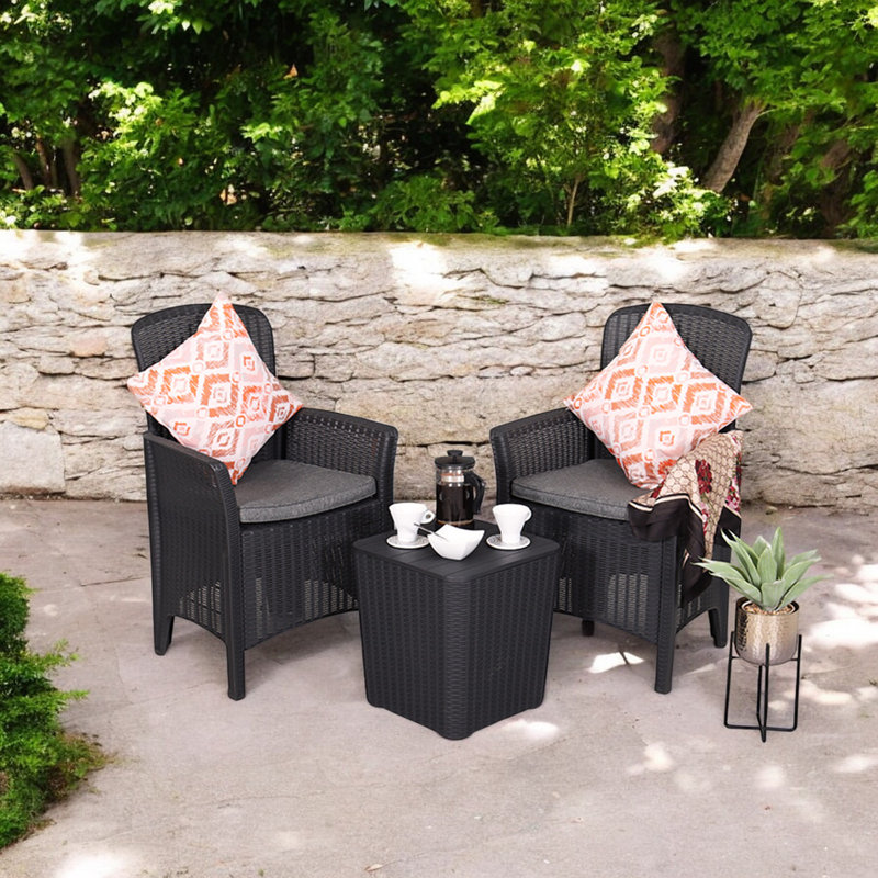 Faro Black Relax 3 pc Bistro Set