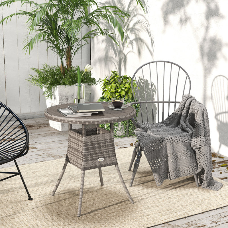 Round 4 - Person Outdoor Dining Table, 73" H x 70" W x 70" D