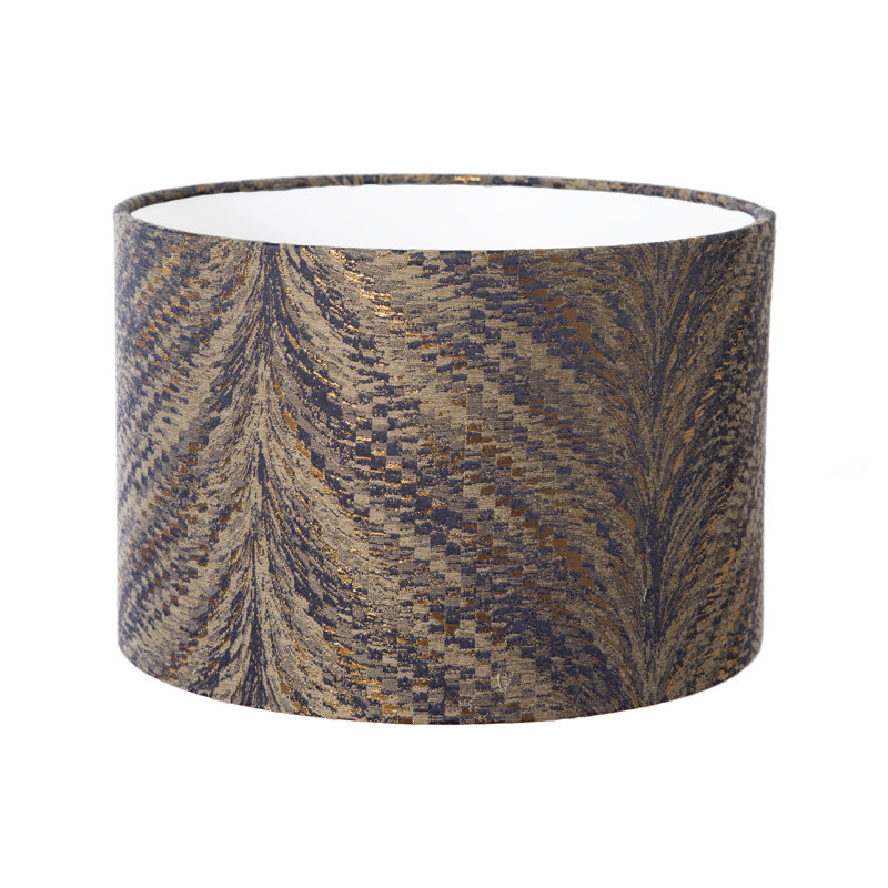 Silk Drum Lamp Shade ( Screw On ), 25cm H x 40cm W x 40cm D, Mauve