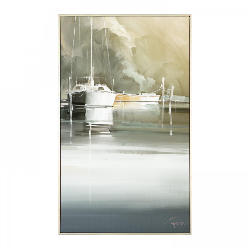 Marina Days - Single Picture Frame Painting on Canvas