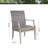 Patio Aluminum & Wicker Padded Dining Armchairs