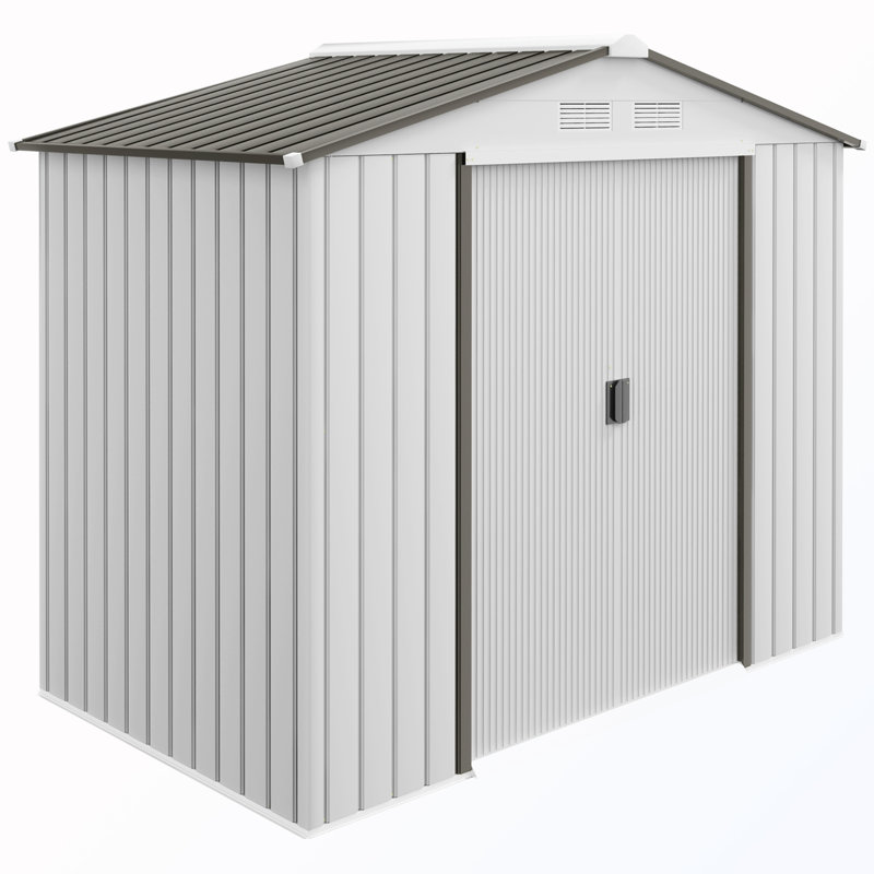 Remise de rangement extérieure avec évents, Blanc