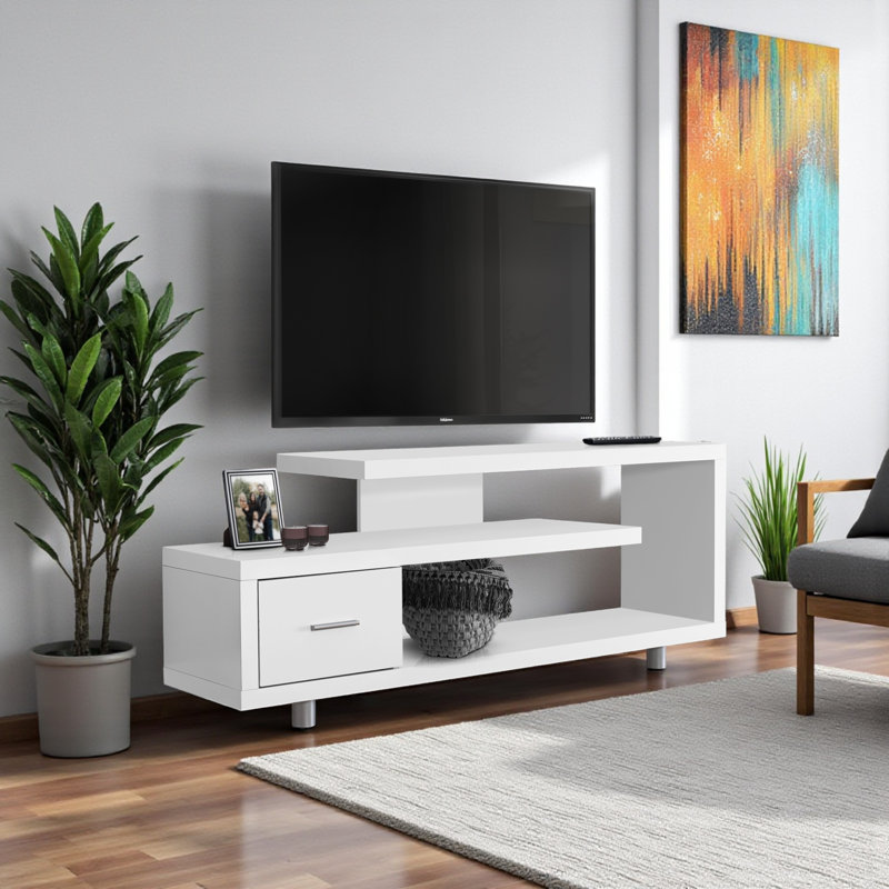 Meuble télé 60 po Cielle, White
