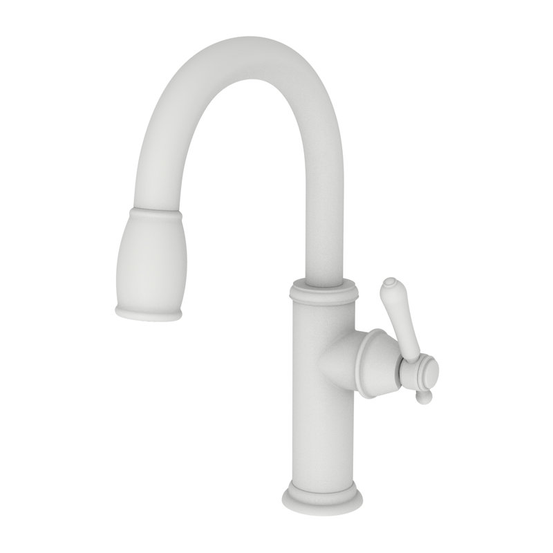 Chesterfield Pull Down Bar Faucet, Matte White