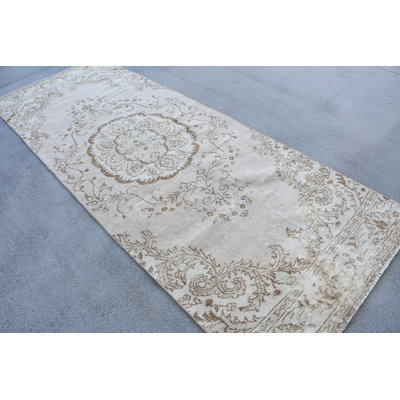 Tapis de couloir beige moderne 44,9 x 120,9 pouces