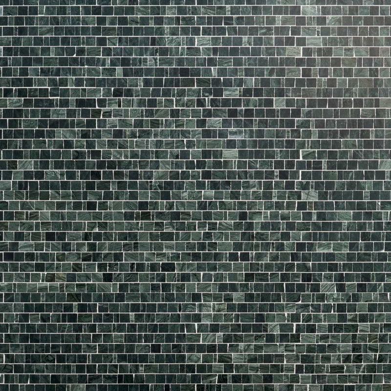Avanti 12 In. X 12 In. Hand Clipped Joint Honed Marble Mosaic Floor And Wall Tile (5 Sq. Ft. / Sheet), Verde Green