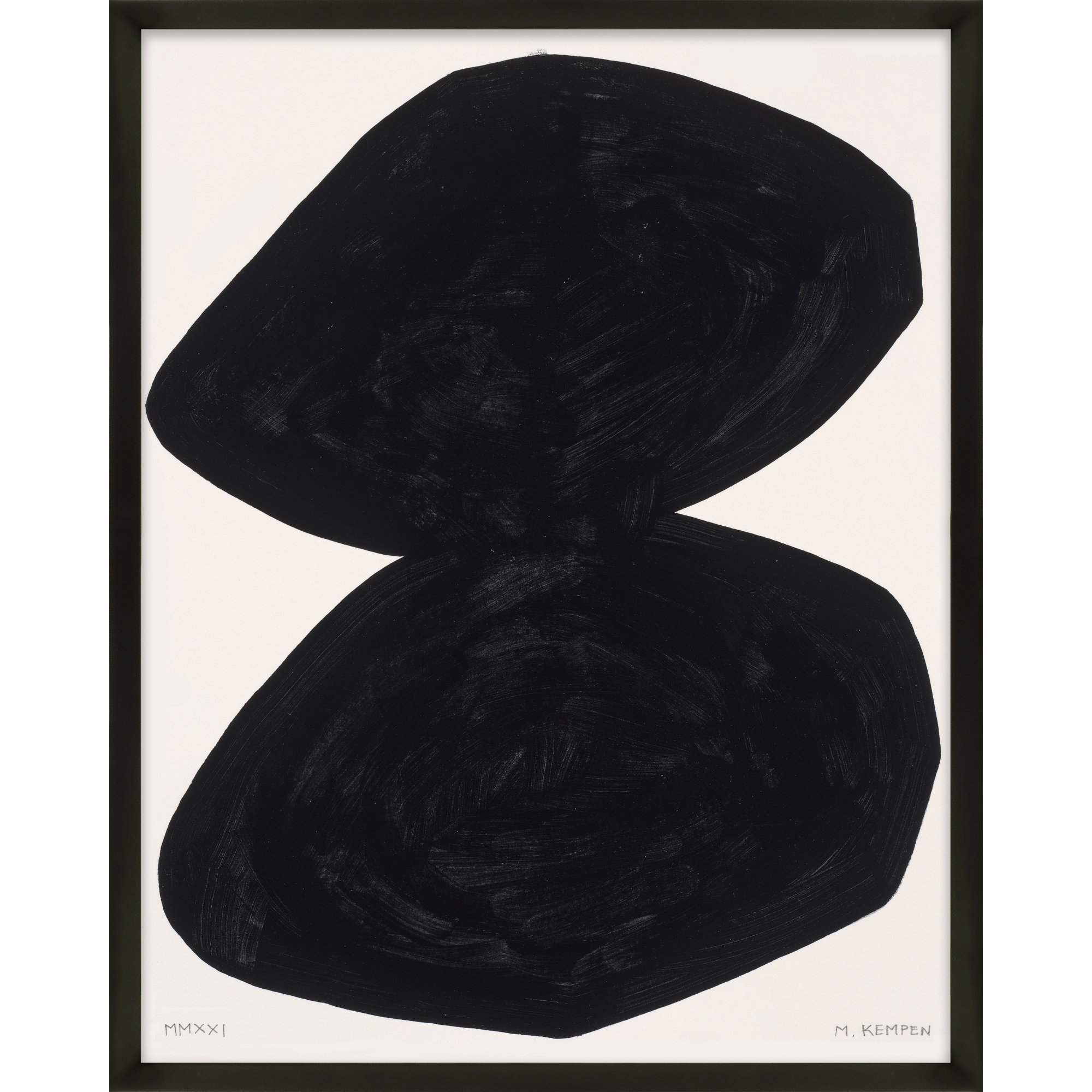 Module On White 2 by Michael Kempen, 38" H x 30" W x 1.25" D, Black