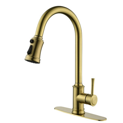 Pull Down Single Handle Kitchen Faucet -  KIKO HOME, KK-TT-0046-BG