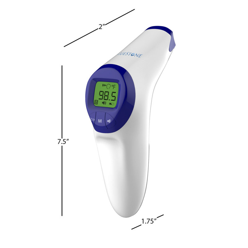 Bluestone Infrared Digital Thermometer - Smart Touchless Easy to Read Temperature Gun with One Second Display - Fast Accurate Results