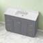 48"Wx18"D Quartz Stone Vanity Top With Sink,No Faucet