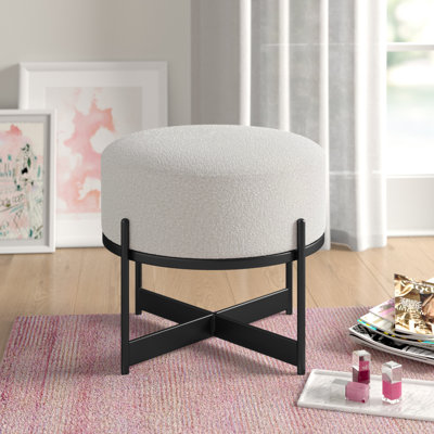 Barrion 21.26" Wide Round Cocktail Ottoman