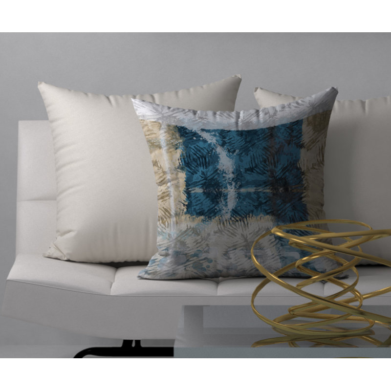 Abstract Reversible Throw Pillow, 20" x 20"