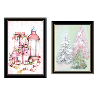 Rehaussez votre salon avec 2 ornements de style arbre de Noël rose bonbon, option de décoration murale en bois et en papier, chambre et chambre, qualité