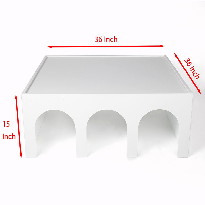 Multifonctionnel bibliothèque à 4 niveaux avec table basse et table basse pour le salon, la chambre à coucher, la salle à manger et le vestibule
