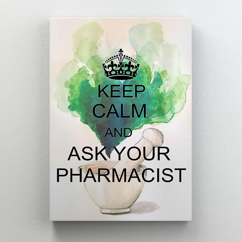 Pharmacist Tools - Toile tendue, art textuel, H 36 po x l 24 po x P 2 po