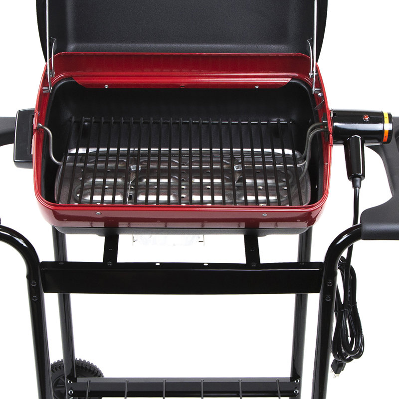 Americana Black Electric Cart Grill with Rotisserie and Smoker