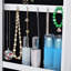 Armoire à bijoux pleine grandeur à miroir pivotant à 360 °