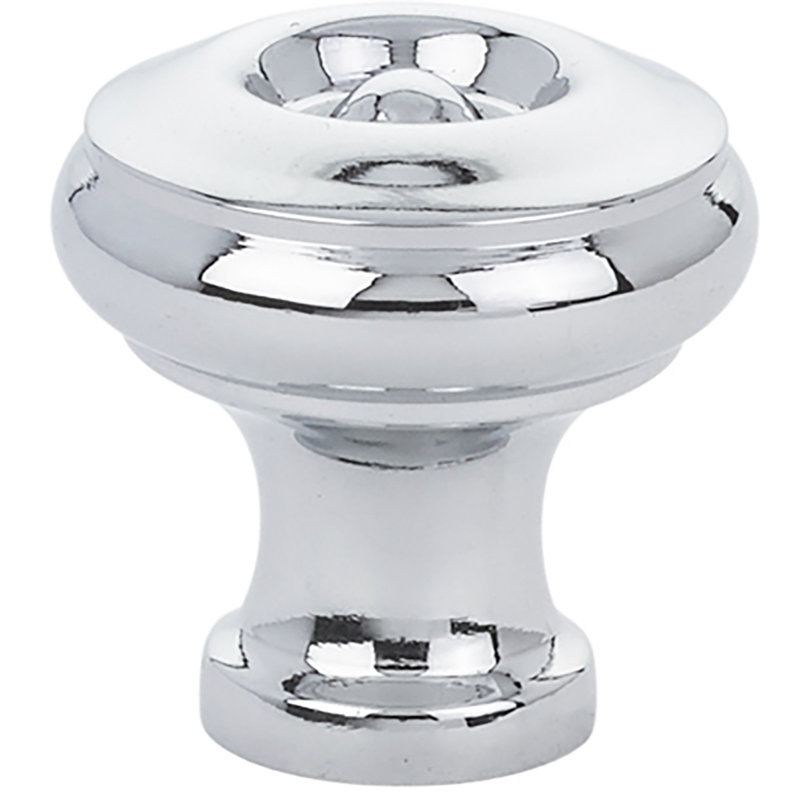 Waverly Oversized 1" Diameter Mushroom Knob, Polished Chrome, 1.75" H x 1.75" W x 1.5" D