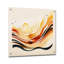 «Burnt Orange Waves Abstract IV», art mural abstrait en minimalisme-452548002