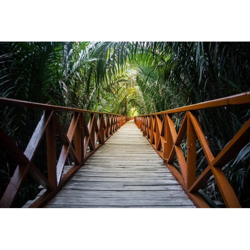The Walkway in Wooden - Photographie sur toile tendue, H 8 po x l 12 po