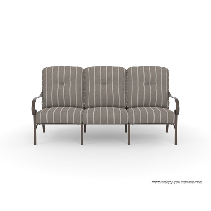 Pasadera Outdoor 3 - Seat Patio Sofa, Namibia Grey, Copper Creek