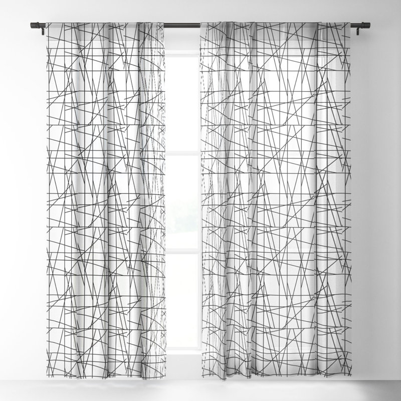 Gabriela Fuente Architecture 1pc Sheer Window Curtain Panel