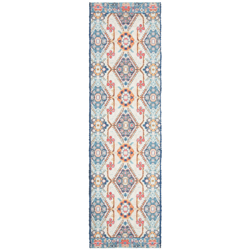 Tapis géométrique tissé à la main Joppatowne, Tapis de couloir 2 pi 3 po x 8 pi