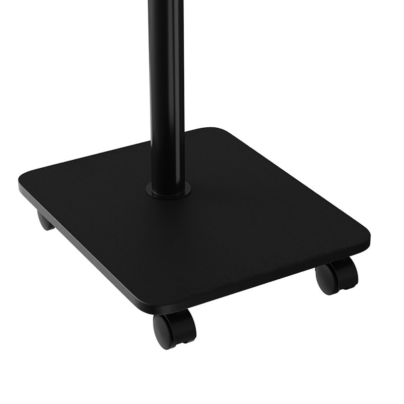 Tray Top Pedestal End Table, Black, White