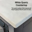 Meuble-lavabo avec comptoir en quartz blanc-1830973433