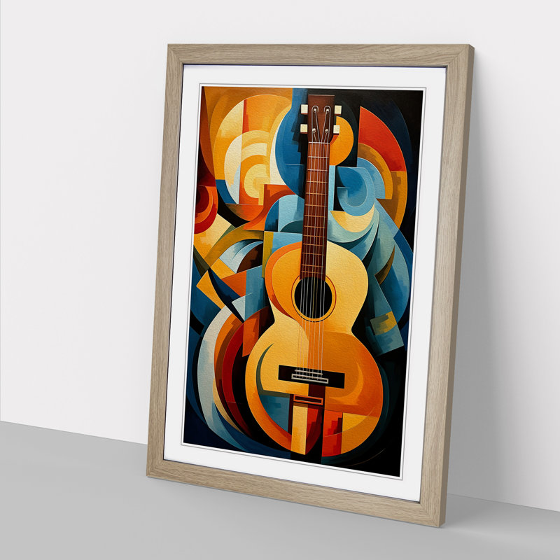 Guitar Cubism No.2 - Framed Print