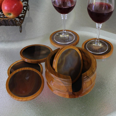 Ensemble de sous-verres 7 pièces avec support