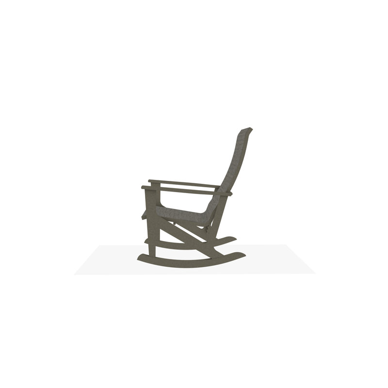 Wexler Polymer Outdoor Lounge Chair, Storm, Burke