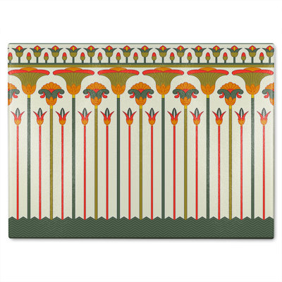 Egyptian Ornament Glass Chopping Board