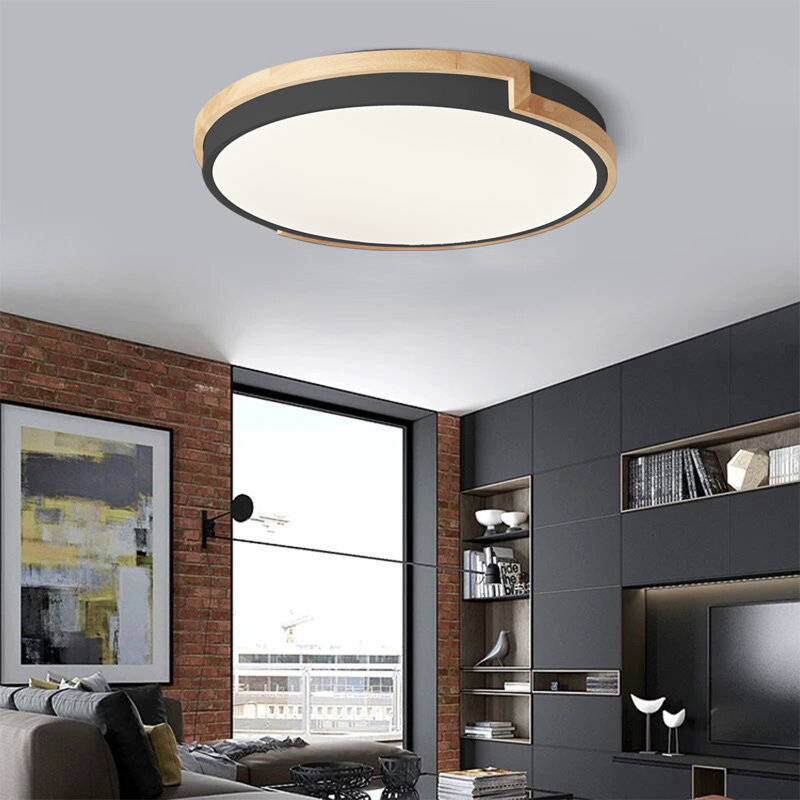 Aristaun LED Flush Mount, Matte Black, 4500