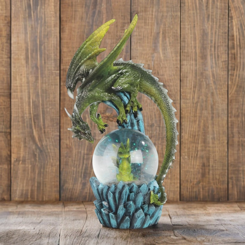 5"H LED Dragon Snow Globe
