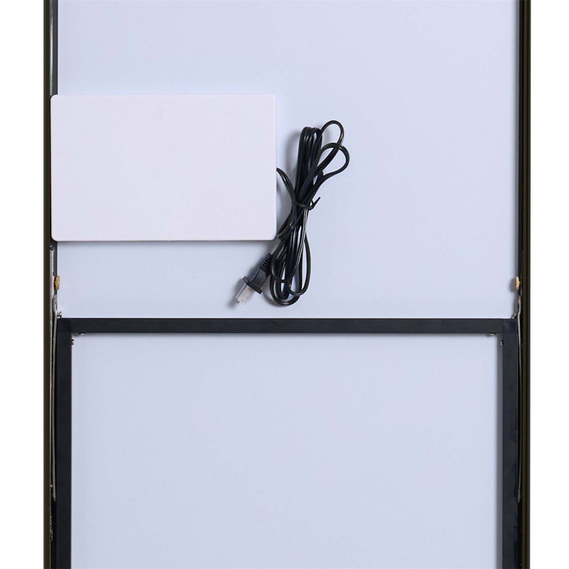 Miroir pleine longueur à DEL avec éclairage à intensité variable, commandes tactiles intelligentes, convient à de multiples façons d'installation et à divers espaces