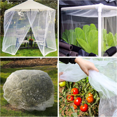 Garden Netting - Ultra Fine Garden Netting Pest Barrier For Vegetable, Plants, Fruits, Flowers And Crops Greenhouse Row Cover Raised Bed Patio Mesh Netting