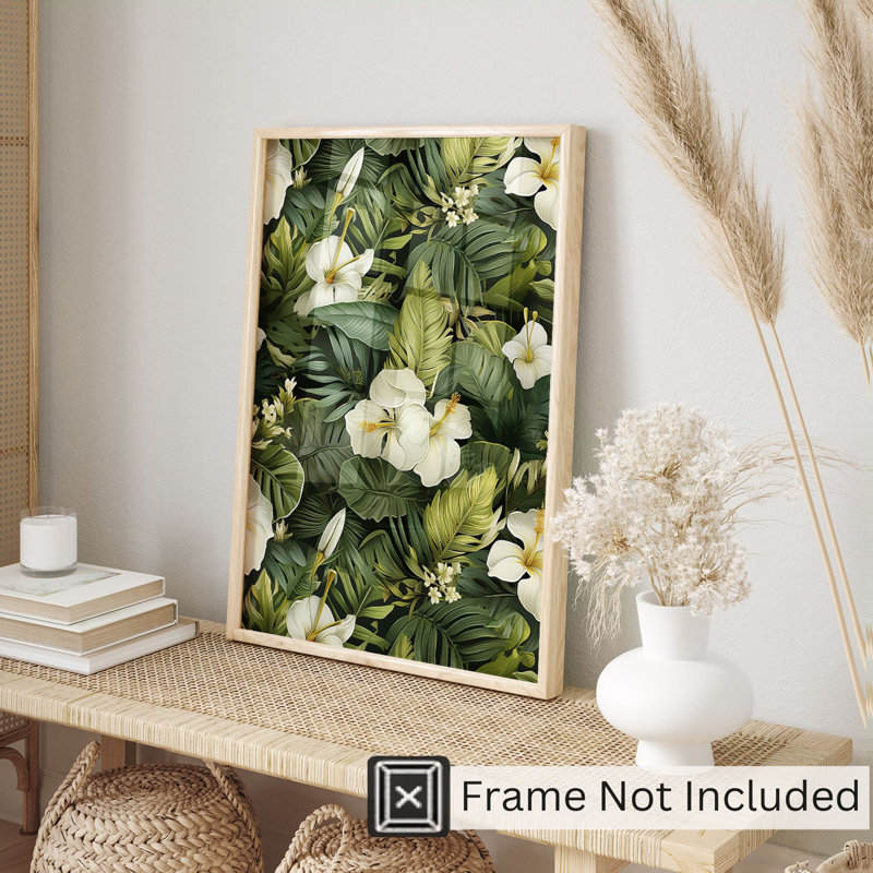 Floral, fleurs d'Hibiscus d'Hawaï VI, impression sans cadre, H 14 po x l 11 po