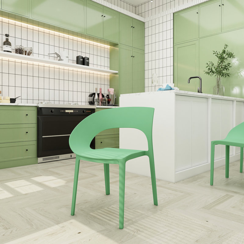 Chaise d'appoint en polypropylène Haze, Vert brume