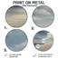 Golden Sunset Aerial View Waves - Coastal Beach Round Metal Wall Decor-1751320411